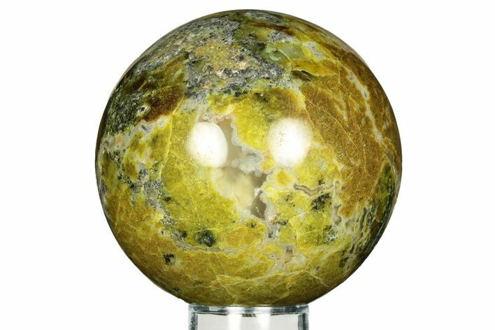 Polished Green Opal Sphere - Madagascar #257238
